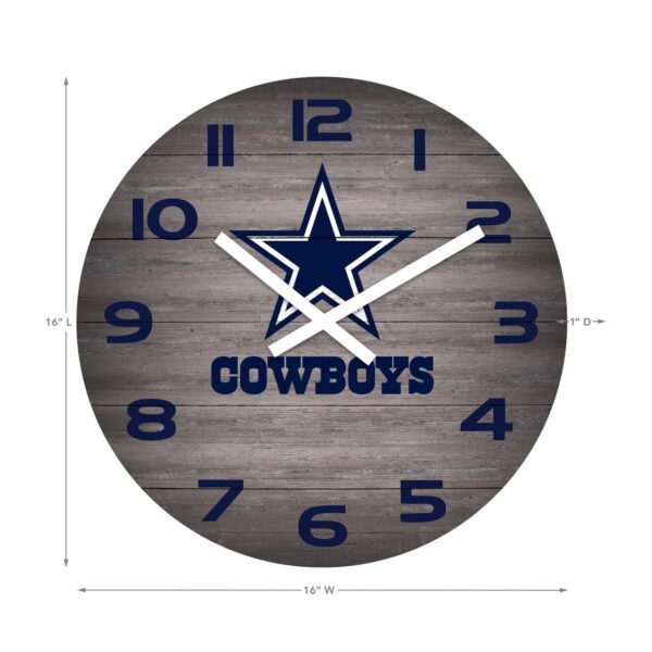 Dallas Cowboys Weathered Clock - Image 3