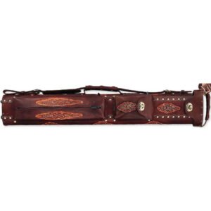 J&J Win Hand Tooled 3B/5S Black Leather Hard Case