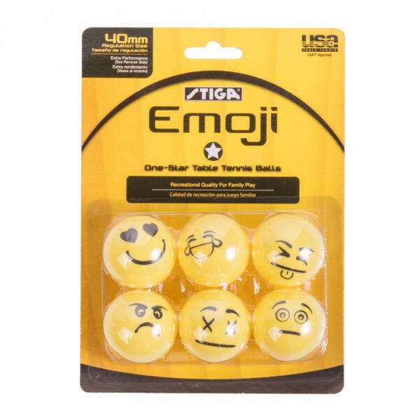 STIGA Emoji One-Star Table Tennis Balls