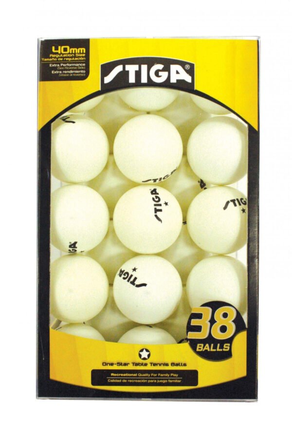 STIGA One-Star White Balls (38-Pack)