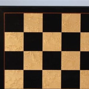 World Wise Imports Black & Birdseye Maple Veneer Chessboard